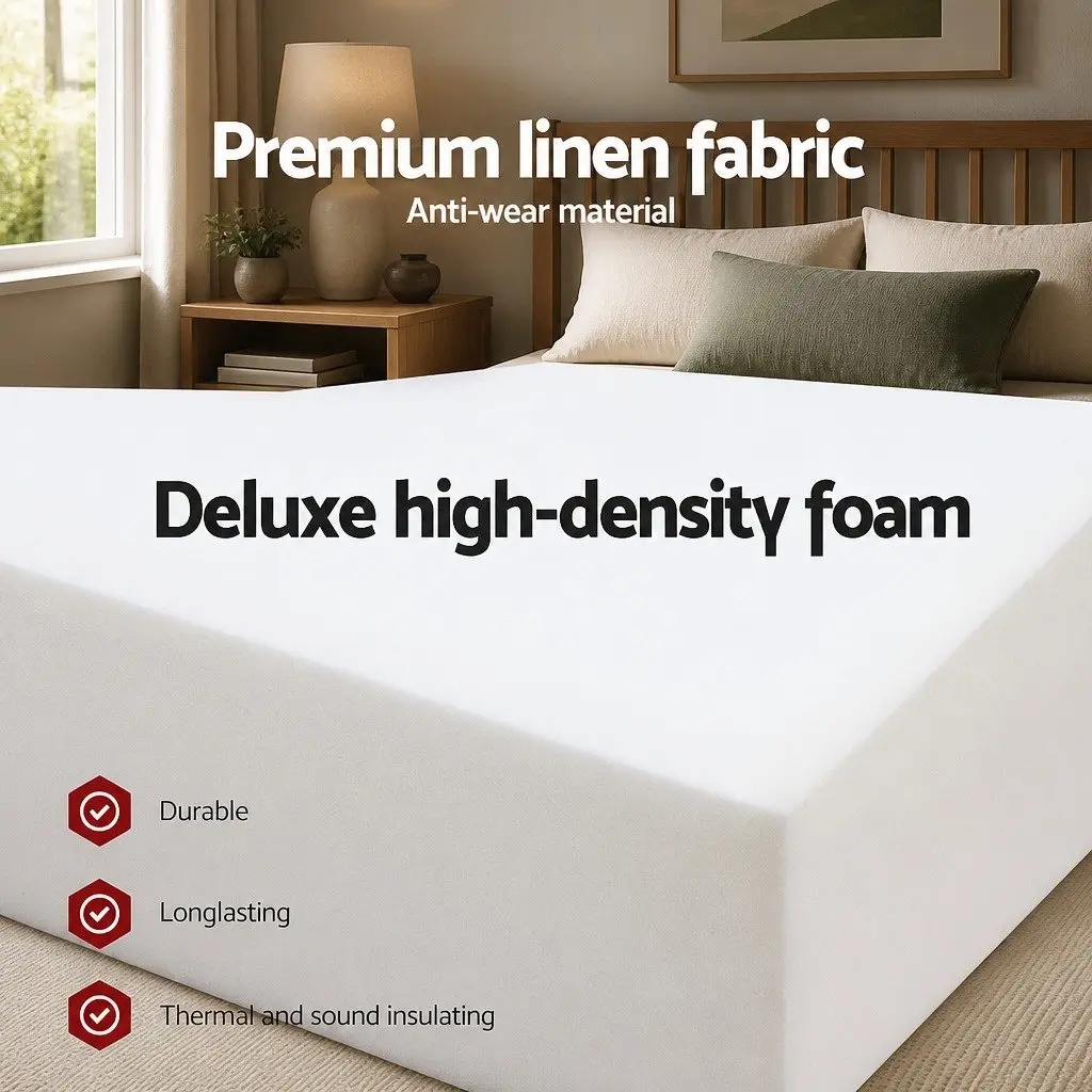 Single Mattress Foam Folding Bed Chair Sofa Blue 190cm x 79cm x 10cm