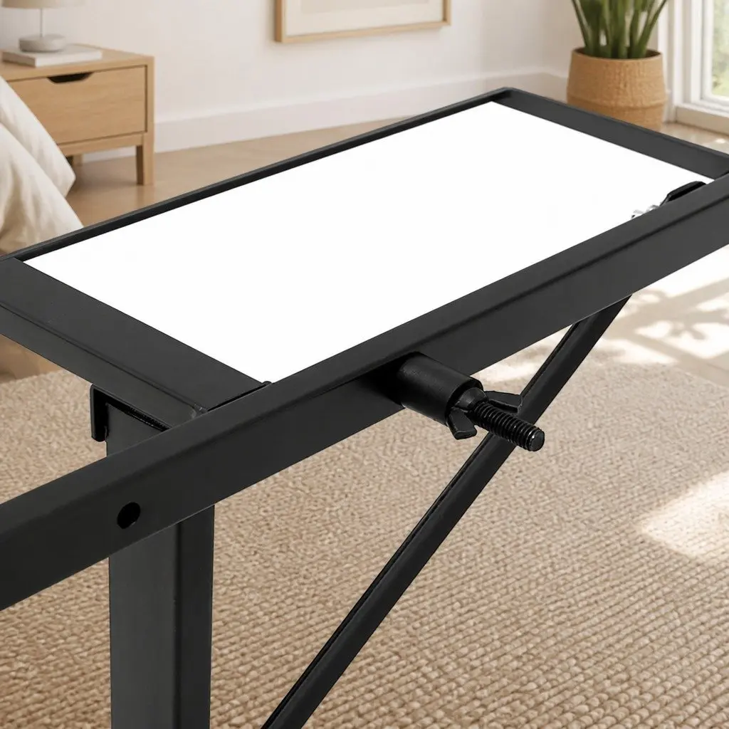 Folding Bed Frame Metal Base King Single Black Storage Foldable Platform