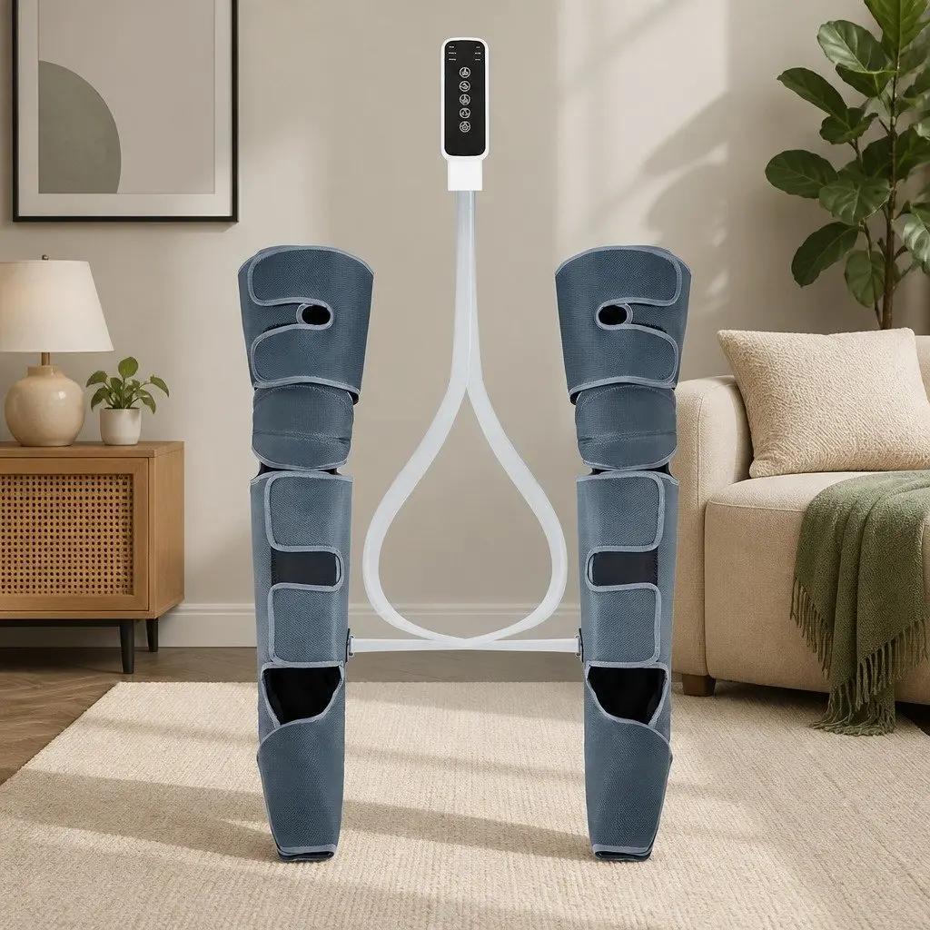 Leg Massager Air Compression Foot Calf Thigh Massage 3 Modes Heating Relaxation