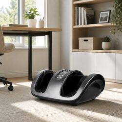 Foot Massager Shiatsu Electric Roller Kneading Leg Massager Charcoal Grey
