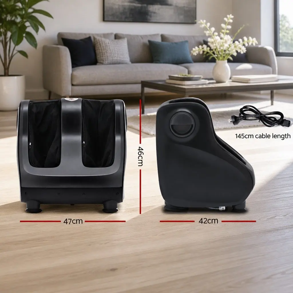 Foot Massager Shiatsu Electric Roller Calf Leg Kneading Massage Chair Black