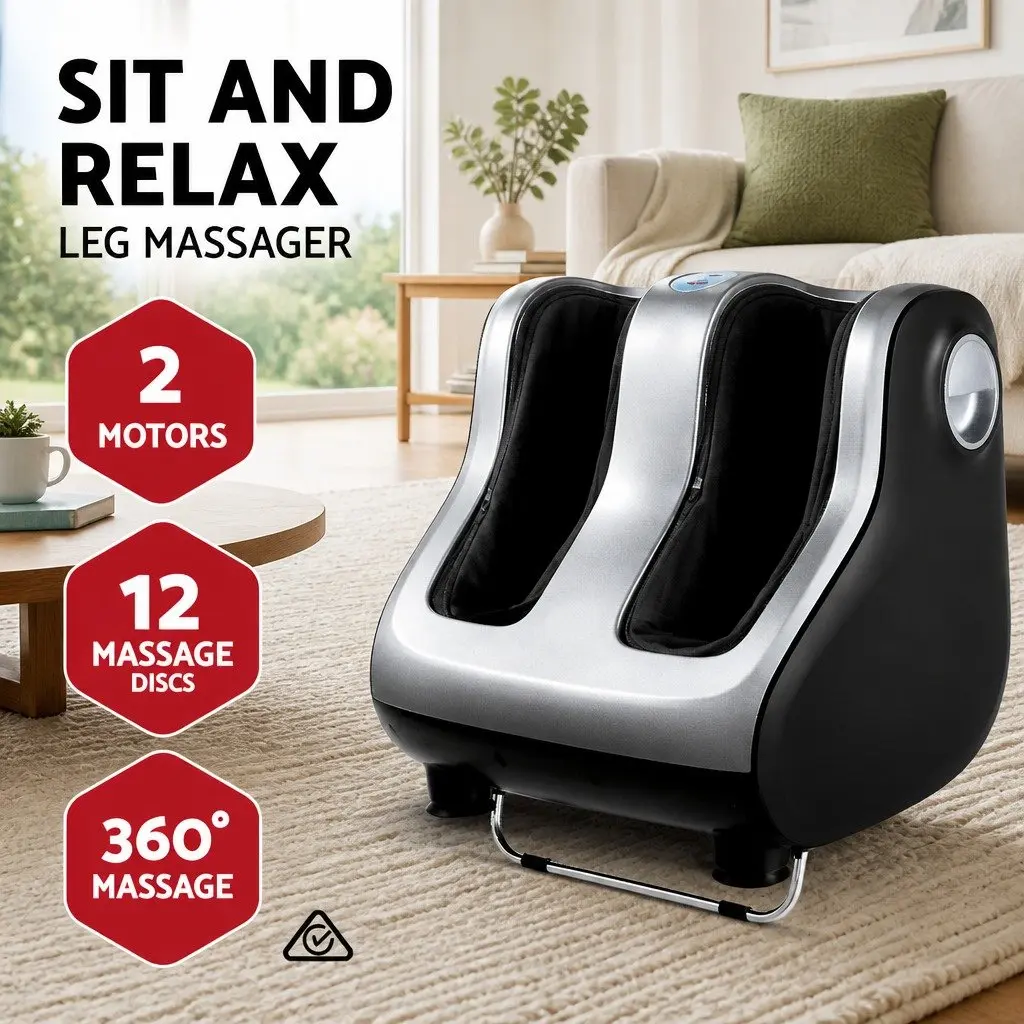 Foot Massager Shiatsu Electric Kneading Roller Calf Leg Massage Chair Therapy
