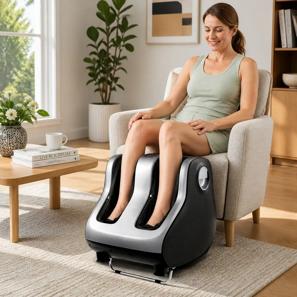 Foot Massager Shiatsu Electric Kneading Roller Calf Leg Massage Chair Therapy