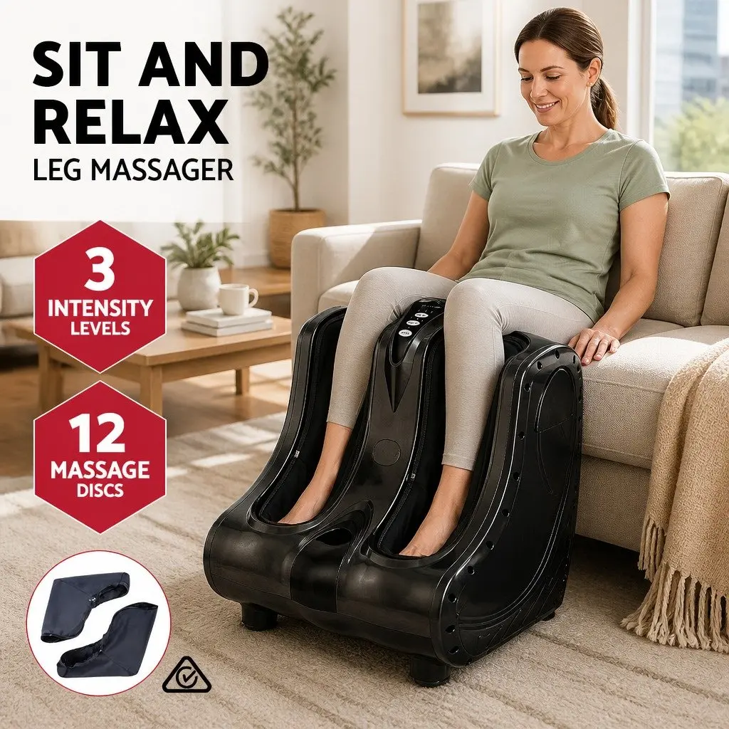 Foot Massager Electric Shiatsu Kneading for Home Use Black Size 47cm x 47cm x 44cm