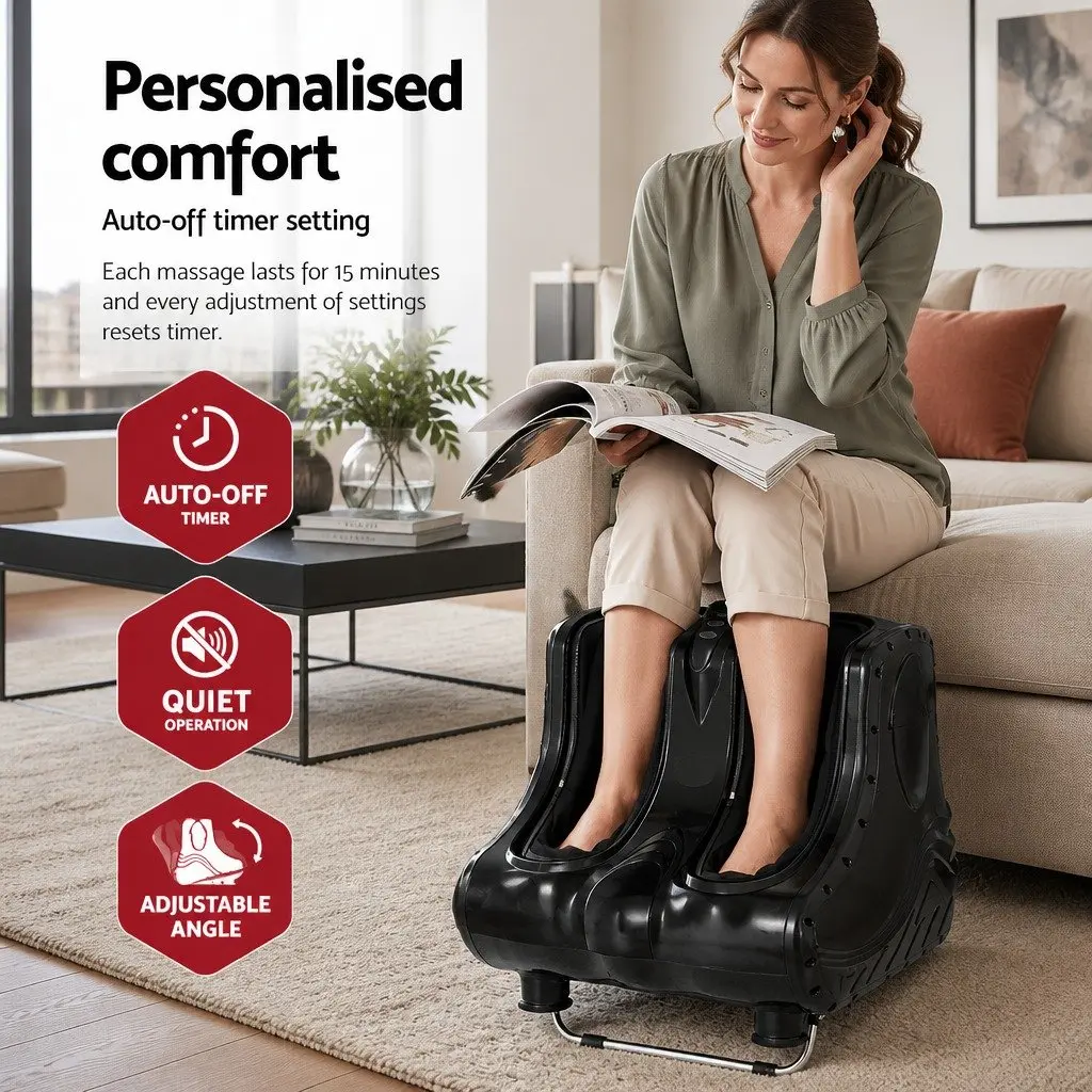 Foot Massager Electric Shiatsu Kneading for Home Use Black Size 47cm x 47cm x 44cm