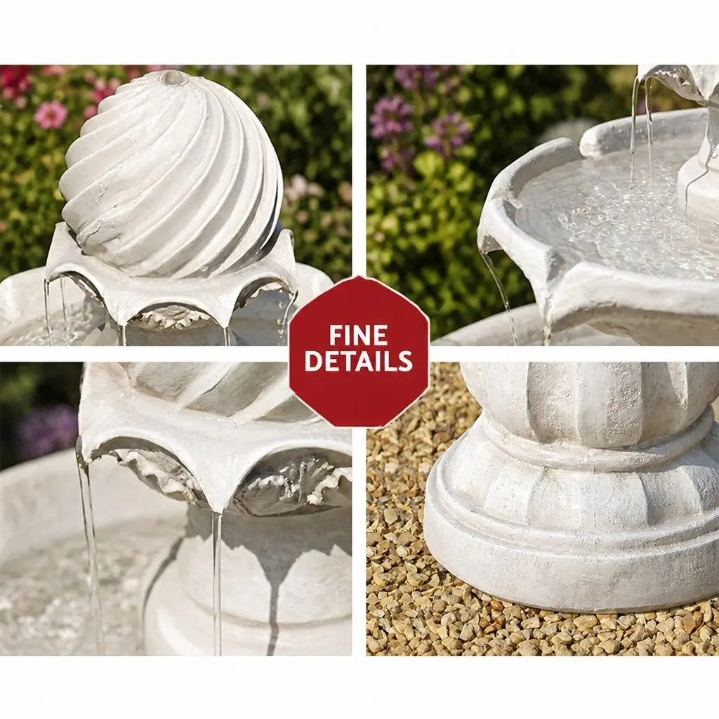 Solar Water Feature Fountain for Garden or Patio 90CM