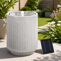 Specifications of Beige Solar Fountain with LED Lights