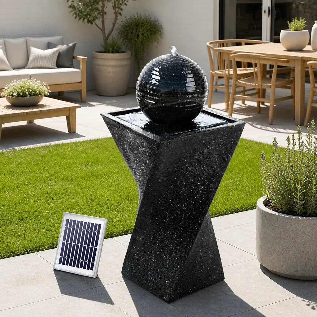 Solar Water Fountain Decorative Bird Bath Outdoor 35 x 35 x 85 cm