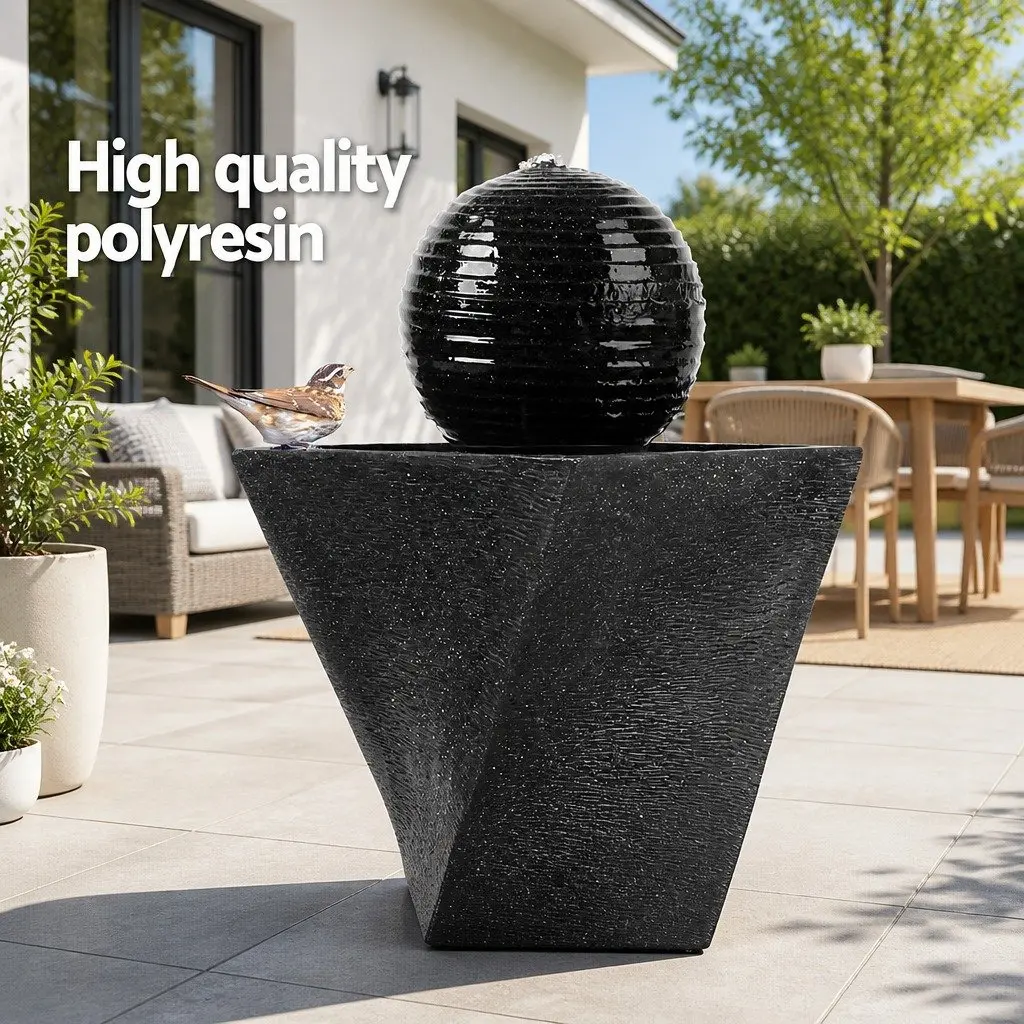 Solar Water Fountain Decorative Bird Bath Outdoor 35 x 35 x 85 cm