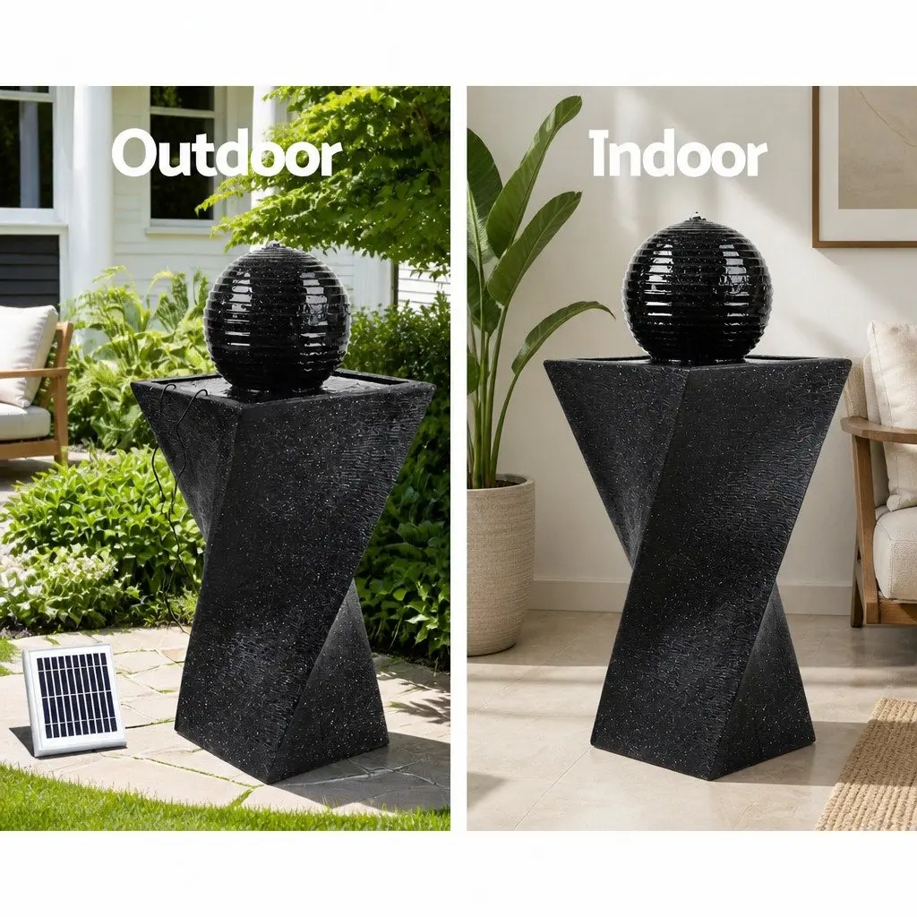 Solar Water Fountain Decorative Bird Bath Outdoor 35 x 35 x 85 cm
