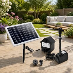 Solar-Powered Submersible Fountain Pump with Specifications