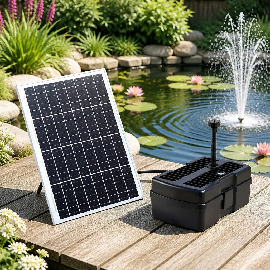 Solar Submersible Fountain Pump 1190L/H Outdoor Pond Water Feature with Filter