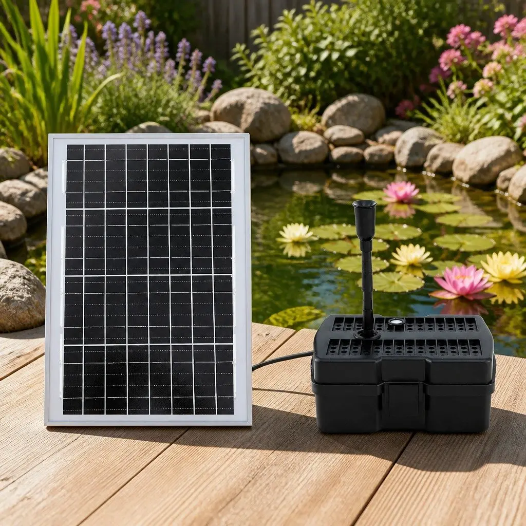 Solar Submersible Fountain Pump 1190L/H Outdoor Pond Water Feature with Filter