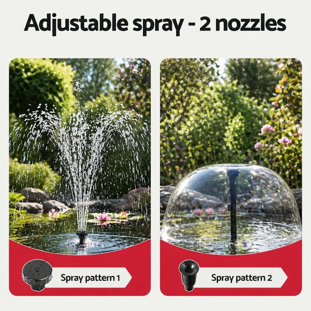 Solar Submersible Fountain Pump 1190L/H Outdoor Pond Water Feature with Filter