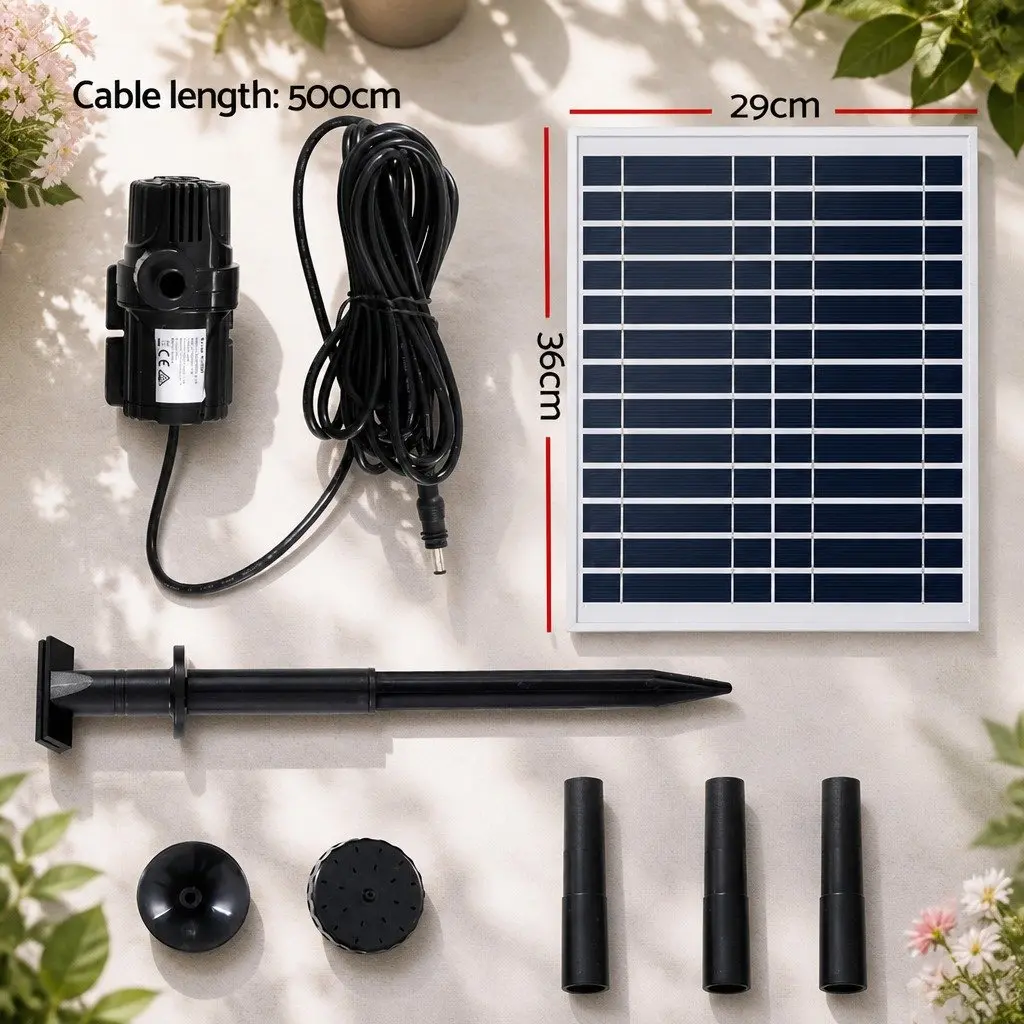 Solar Pond Pump Submersible Fountain Kit Outdoor Garden Patio 9.8FT