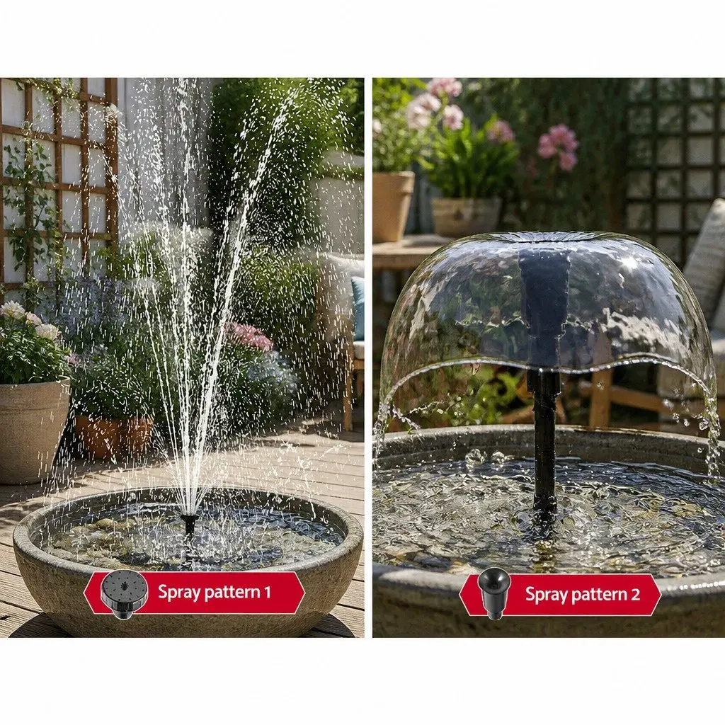 Solar Pond Pump Submersible Fountain Kit Outdoor Garden Patio 9.8FT