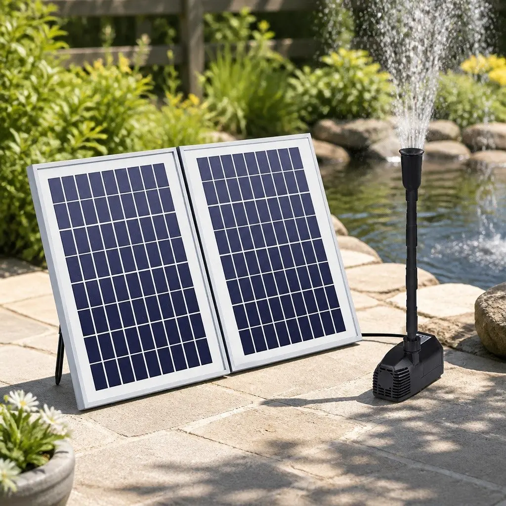 Solar-Powered Water Fountain Pump with 10W Panels