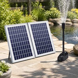 Solar-Powered Water Fountain Pump with 10W Panels