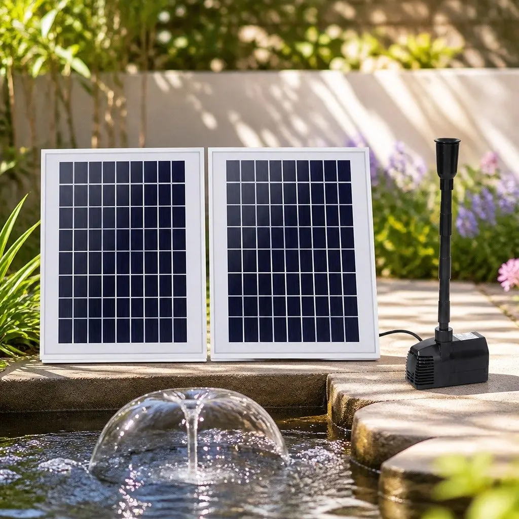 Solar-Powered Water Fountain Pump with 10W Panels