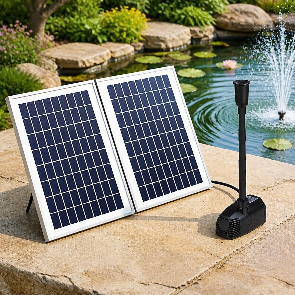 Solar-Powered Water Fountain Pump with 10W Panels