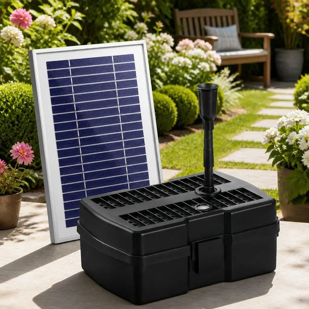 Solar Pond Pump with Filter Box