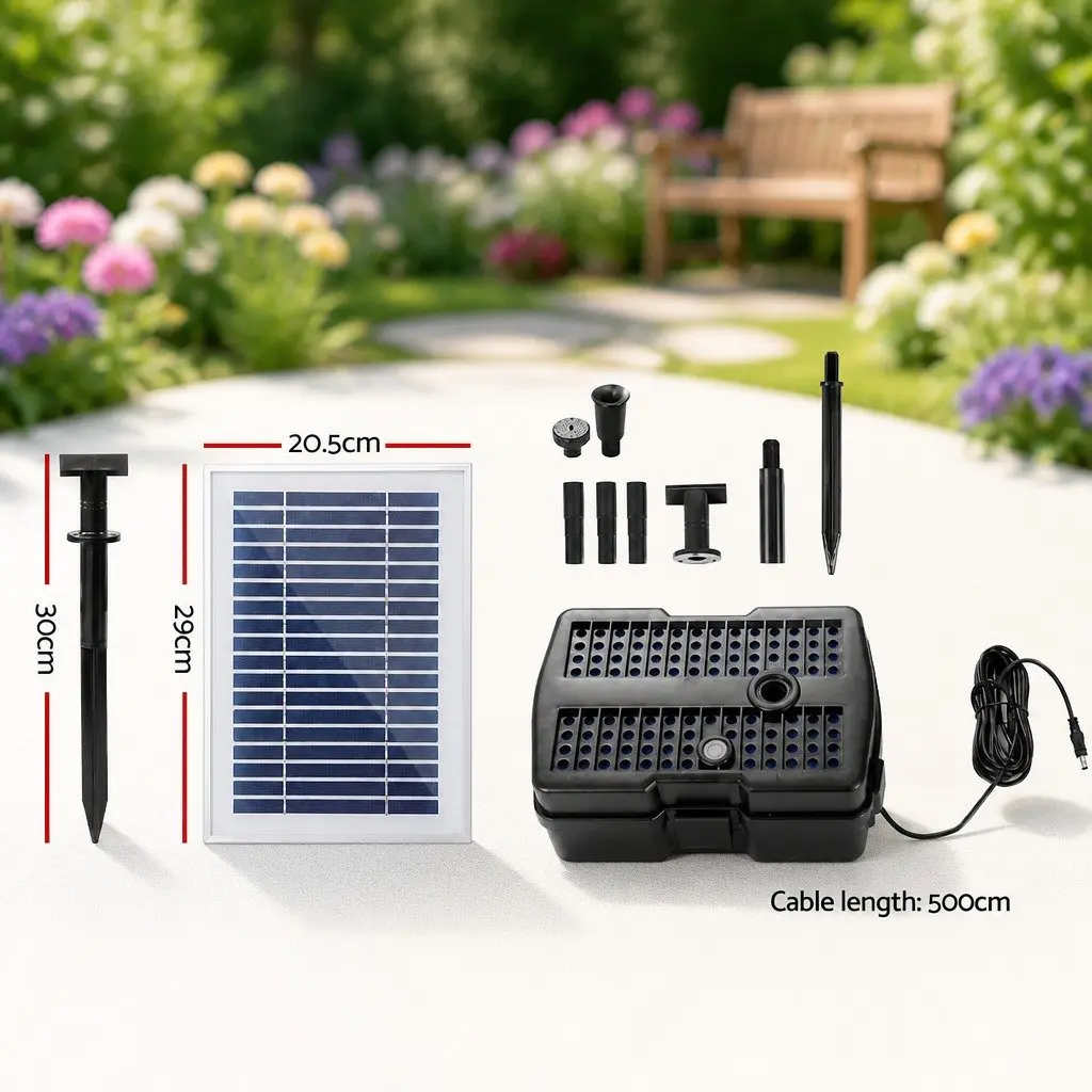 Solar Pond Pump for Garden Water Feature 4.6FT Lift