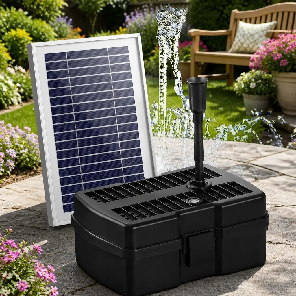 Solar Pond Pump for Garden Water Feature 4.6FT Lift