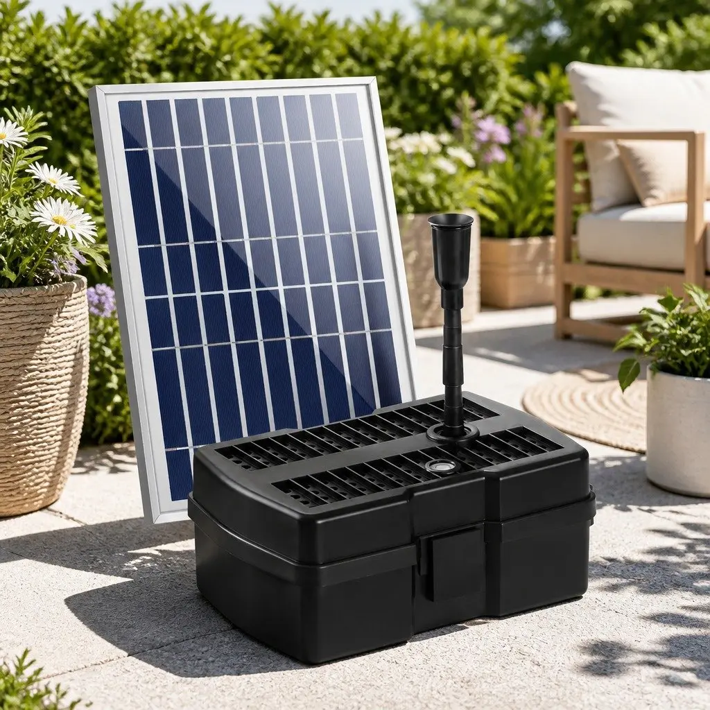 Solar-Powered Pond Fountain Pump with 5m Cable 6.6FT