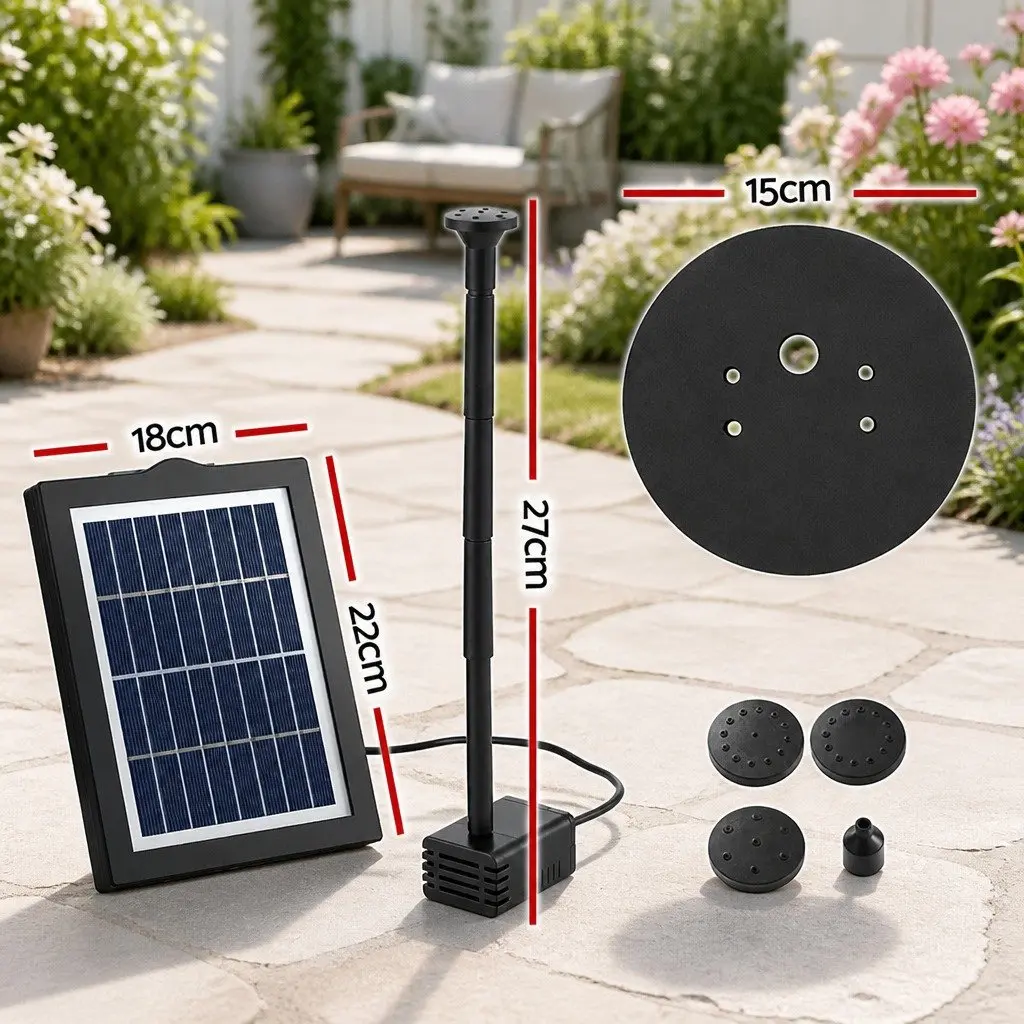 Solar Pond Pump Fountain Outdoor Submersible Floating 190L/H