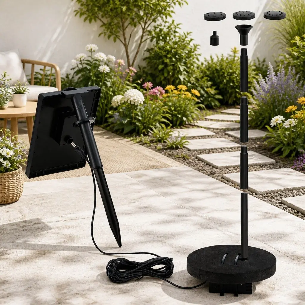 Solar Pond Pump Fountain Outdoor Submersible Floating 190L/H