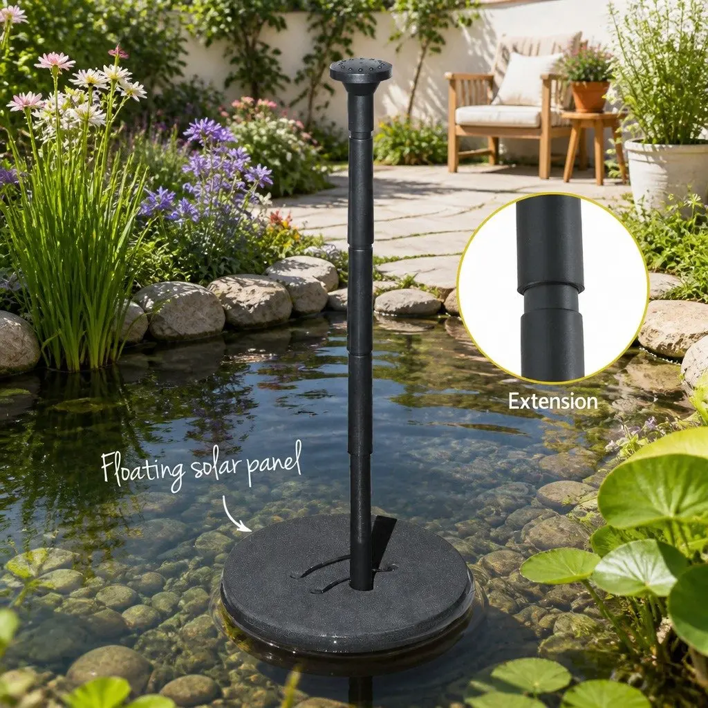 Solar Pond Pump Fountain Outdoor Submersible Floating 190L/H