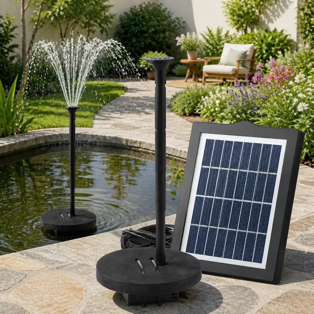 Solar Pond Pump Fountain Outdoor Submersible Floating 190L/H