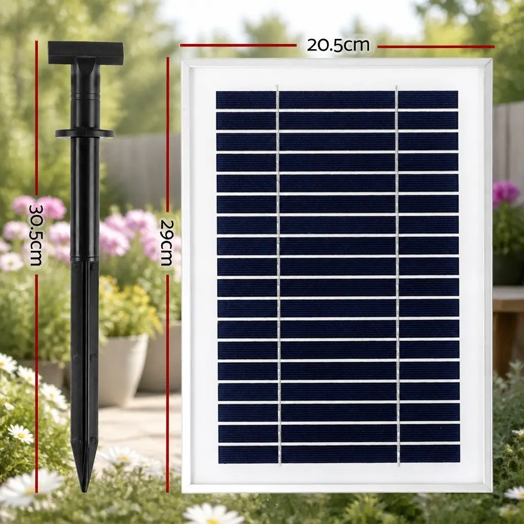 Solar Pond Pump Submersible Fountain for Garden Outdoor Use with Battery Kit LED Lights