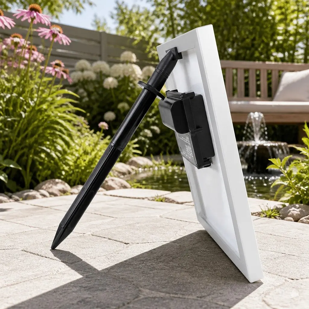 Solar Pond Pump Submersible Fountain for Garden Outdoor Use with Battery Kit LED Lights