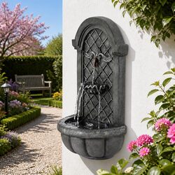 Specifications of Dark Grey Solar Fountain for Wall Mount