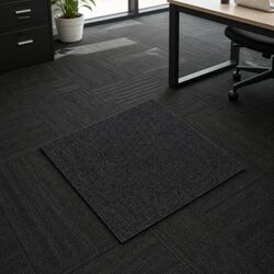 20 Heavy Duty Black Carpet Tiles - Specs Included