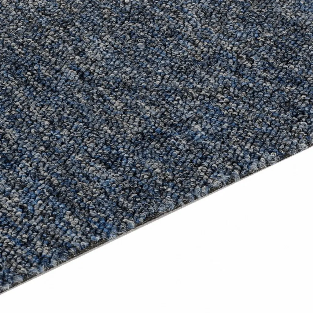Carpet Tiles 20x Heavy Duty Office Commercial 5m2 Blue Self-Adhesive