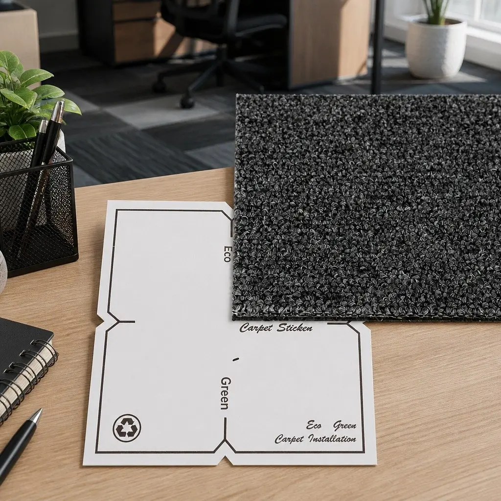 Carpet Tiles Office Commercial Heavy Duty Non-Slip Grey 50cm x 50cm