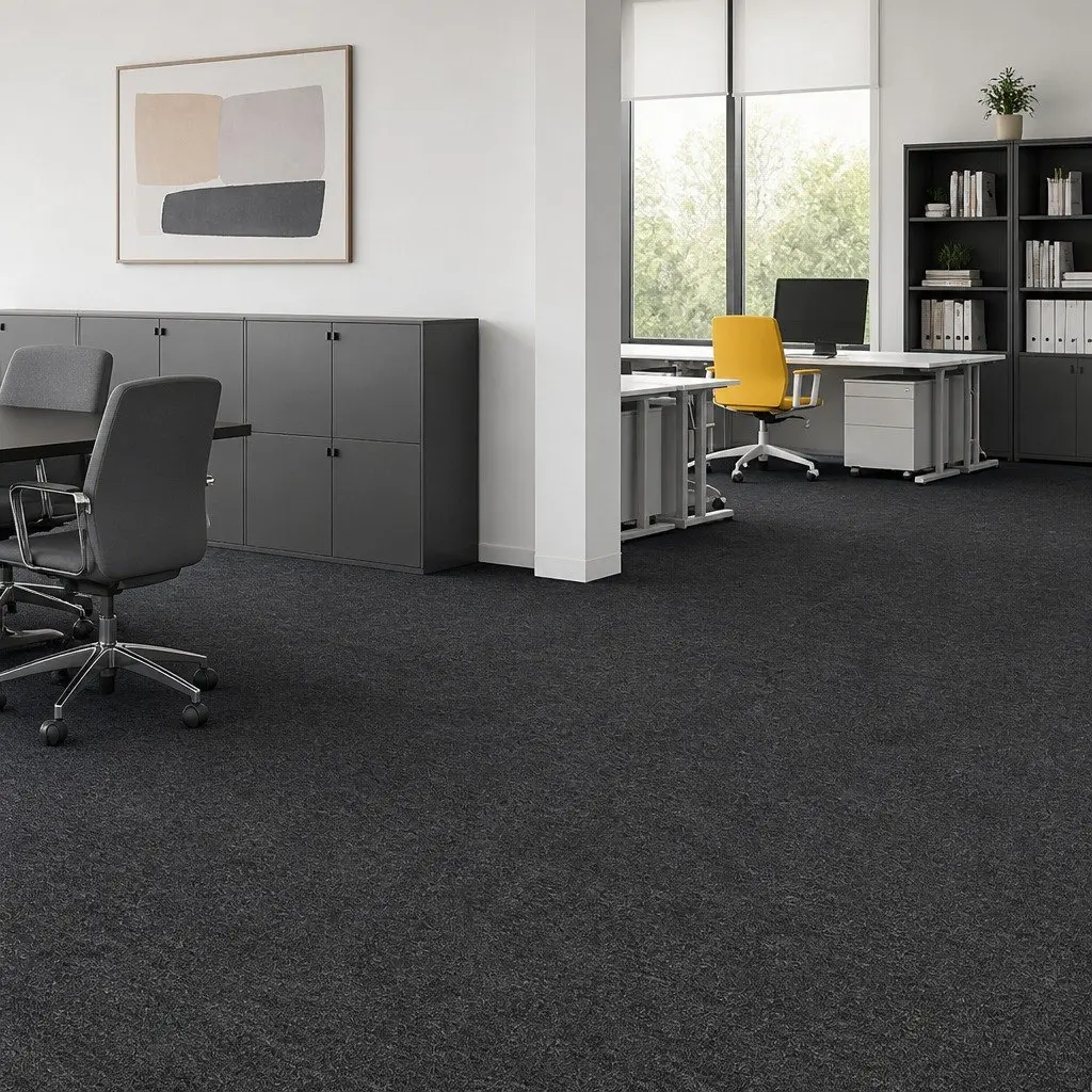 Carpet Tiles Office Commercial Heavy Duty Non-Slip Grey 50cm x 50cm