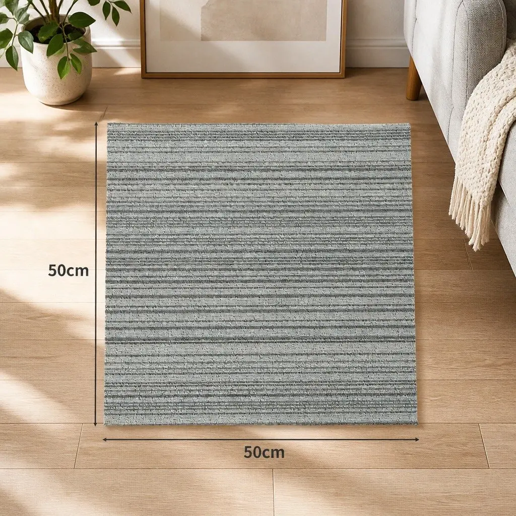 Carpet Tiles Commercial Use 50x50cm 20 Tiles Black Blue Grey