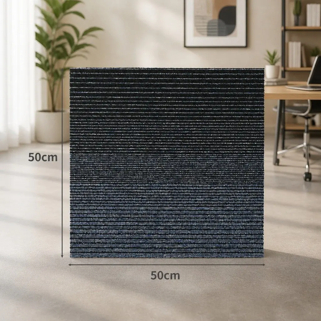 Carpet Tiles Modular Floor Covering for Commercial Use 50x50cm 20 Pieces