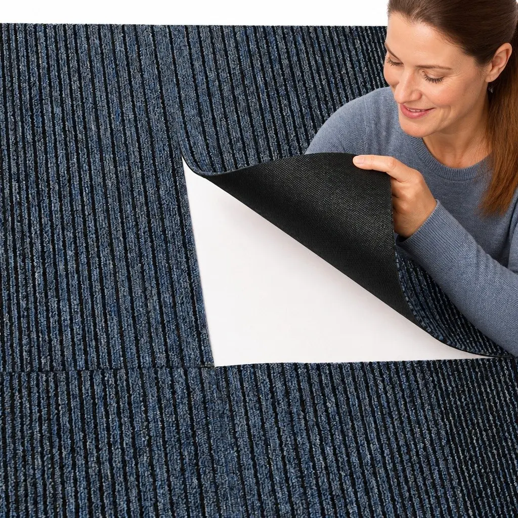 Carpet Tiles Modular Floor Covering for Commercial Use 50x50cm 20 Pieces