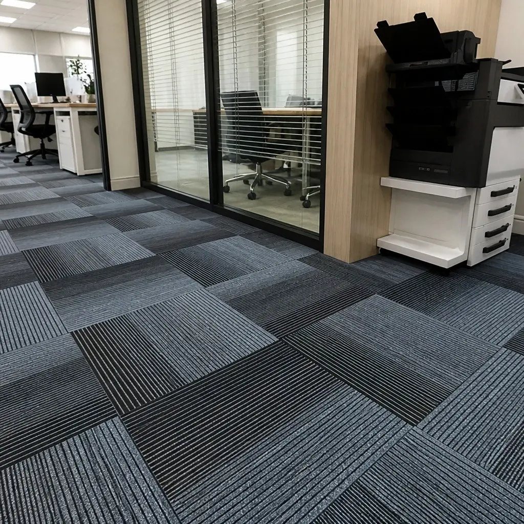 Carpet Tiles Modular Floor Covering for Commercial Use 50x50cm 20 Pieces