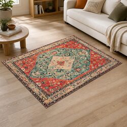 Vintage Floral Area Rug - 200cm x 300cm Polyester Mat