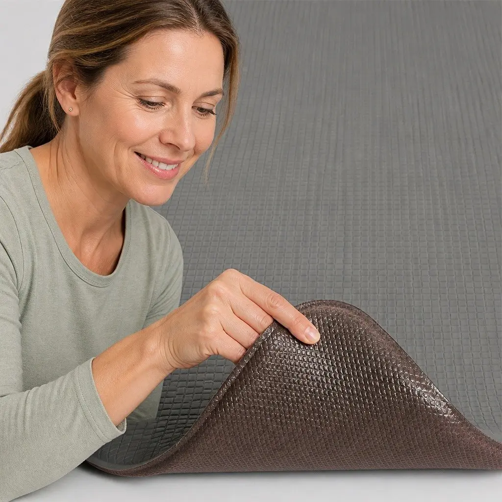 Kitchen Mat Non Slip Anti Fatigue Grey Soft Rug 2 Piece Set