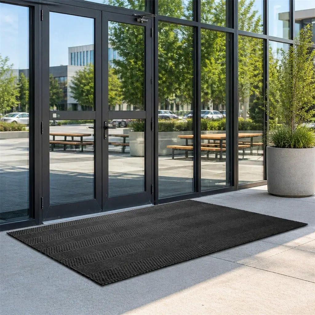 Extra Large Floor Rug Non Slip 90cm x 305cm Anti-Slip Tire Tread Design Heavy
