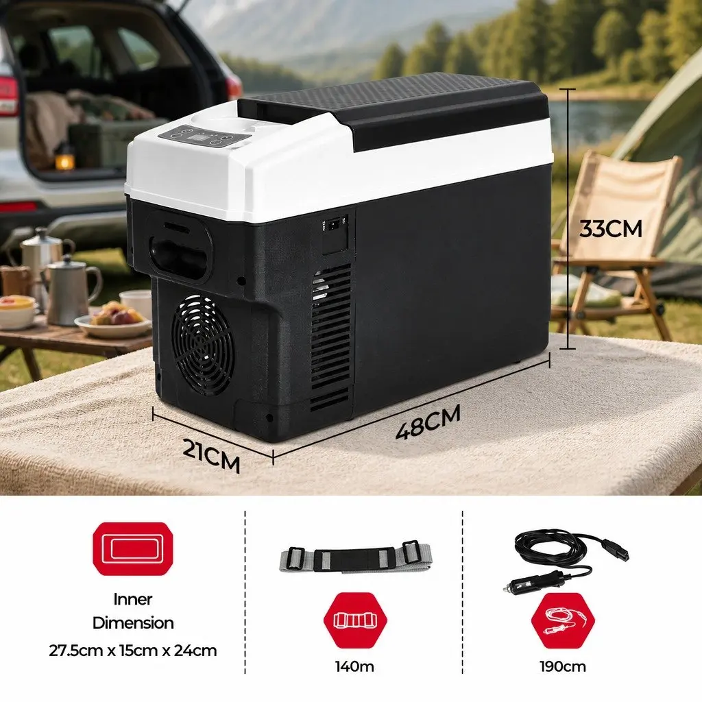 12V Portable Car Mini Fridge Freezer Cooler Warmer 13L Camping Travel Vehicle