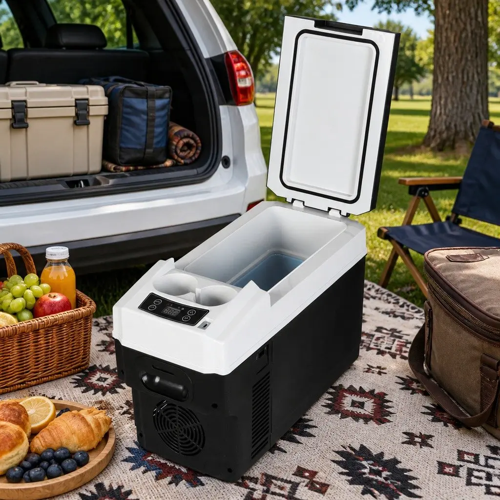 12V Portable Car Mini Fridge Freezer Cooler Warmer 13L Camping Travel Vehicle