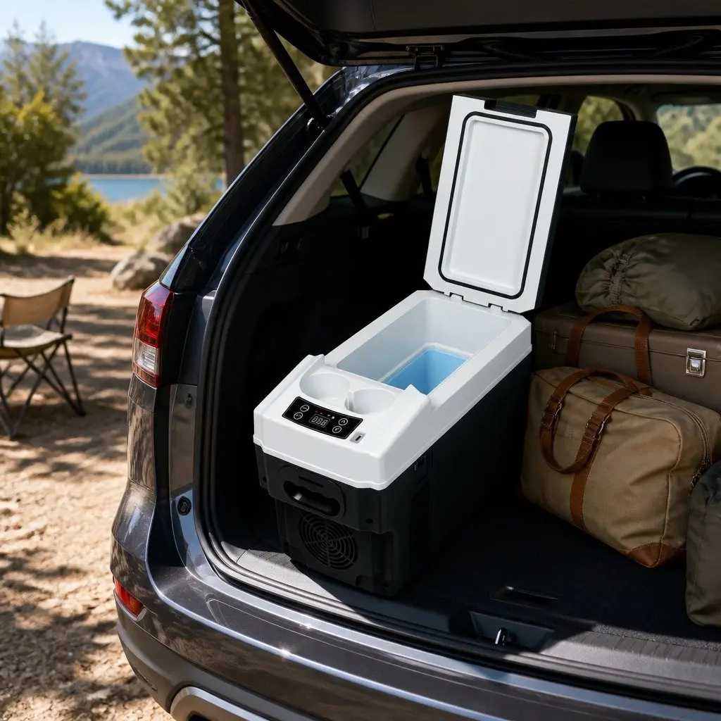 12V Portable Car Mini Fridge Freezer Cooler Warmer 13L Camping Travel Vehicle