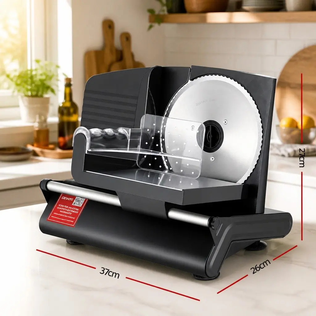 Food Slicer Kitchen 200W Adjustable Thickness Stainless Steel 0-15mm